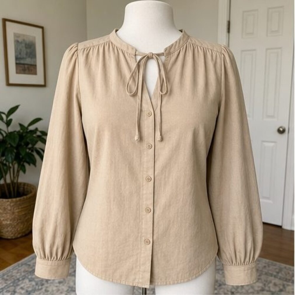 Sand Puff Sleeve Top